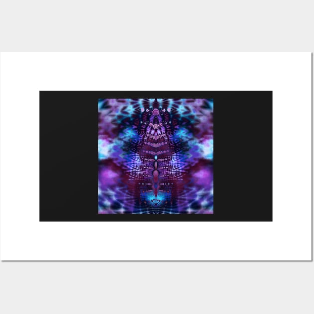 Luscious Blue and Purple Tie Dye Fractal Wall Art by KirstenStar 